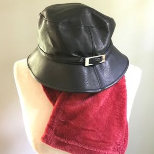 Nine West Faux Leather Hat